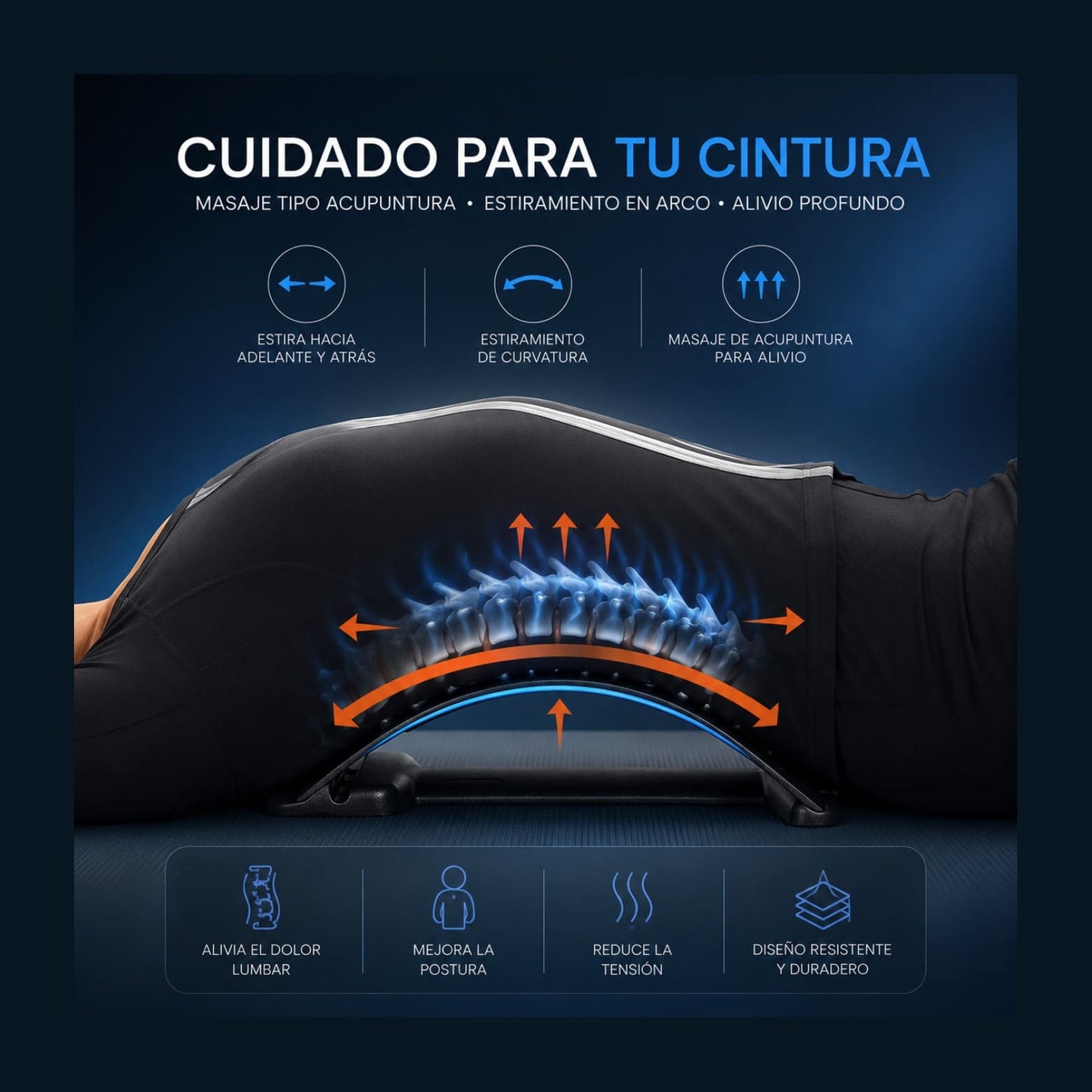 Estiramiento De Espalda Y Soporte Lumbar