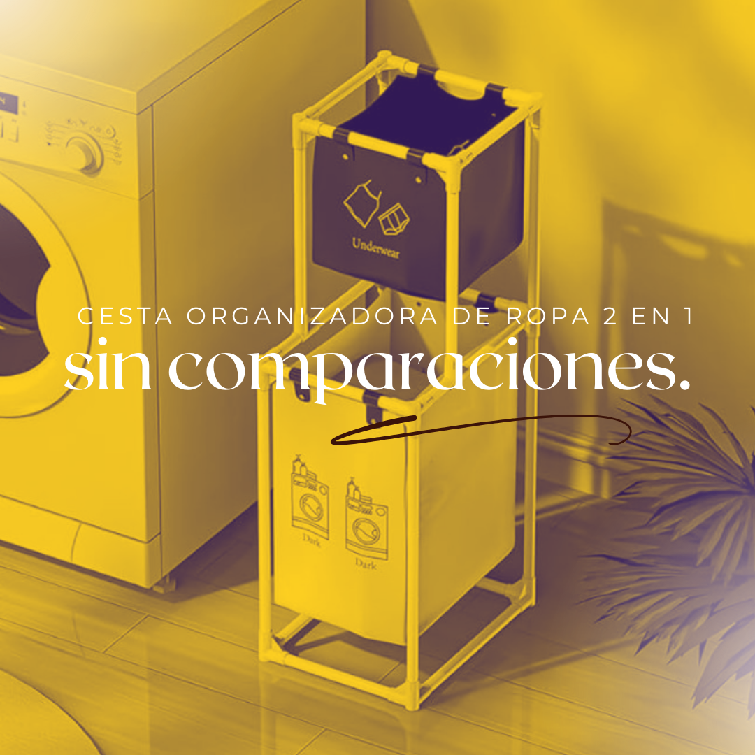 CESTA ORGANIZADORA DE ROPA 2 EN 1