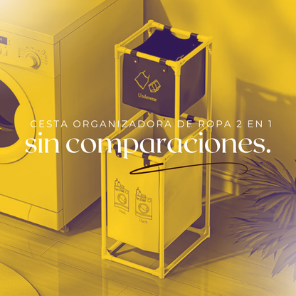 CESTA ORGANIZADORA DE ROPA 2 EN 1